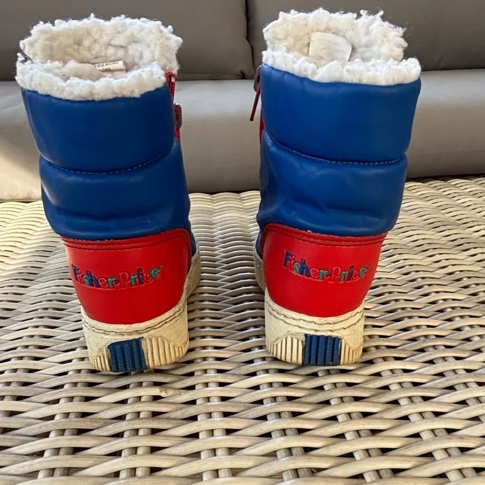 VINTAGE 1995‎ Fisher Price Classic Collection Kids Faux Fur Boots